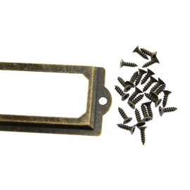 Olive-G 10 Pack Antique Retro Name Plate Bronze