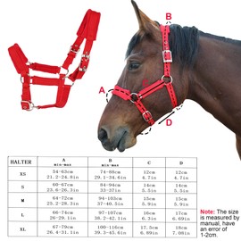 NIUTRIP Horse Halter with Wool Lining, Adjustable Halter for Horses Satin Hardware to Prevent Friction, Breakaway Halters for Horses,Perfect for Traction and Performance