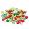 100pcs Christmas Acrylic Resin Flat Back Buttons for Card Making