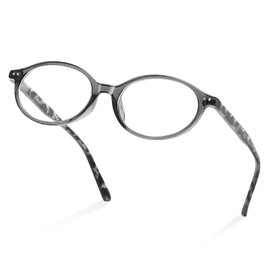 BLENDME Funky Y2K Oval TR90 Blue Light Blocking Glasses Ultra Lightweight (0.8oz) Computer Glasses for Women with UV Protection, Anti Eyestrain for Screens and Reading