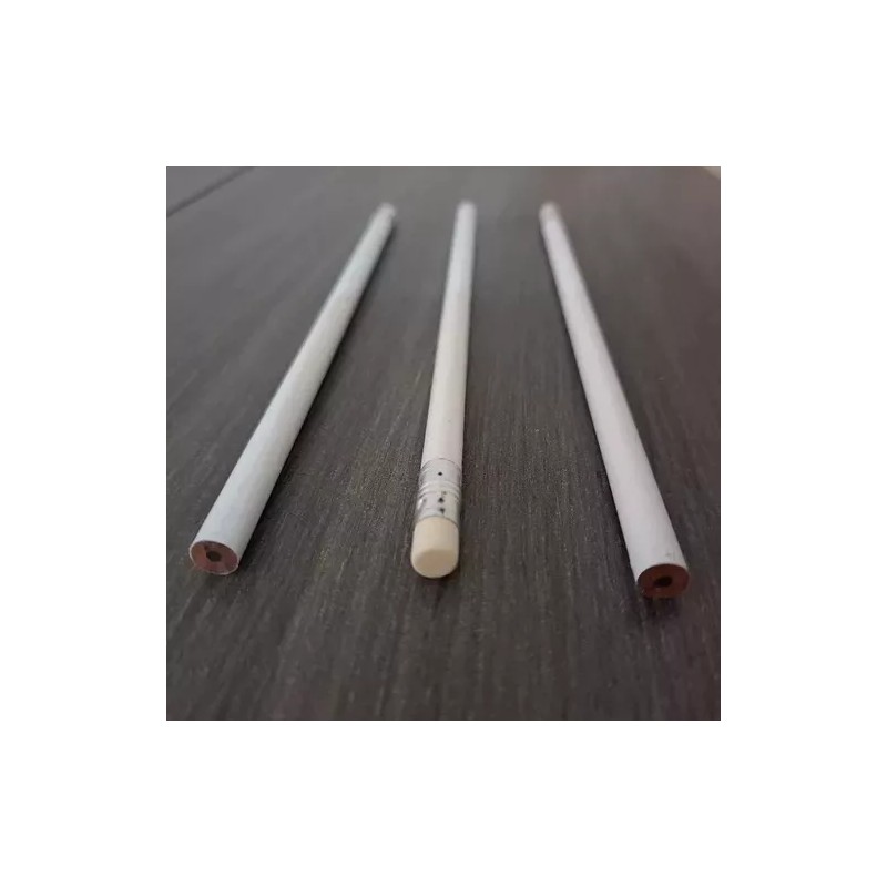 Maeca Universal 30pz Lápices Blancos Con Goma Bic Papelería Lote