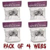 [Pack of 4 White Webs] Halloween Decoration Props Spider Webs