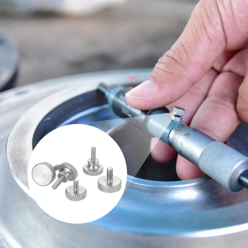 sourcing map M2.5x4mm Vernier Caliper Screws, 304 Stainless Steel Flat