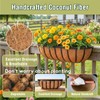 4 Pcs 24" Trough Coco Liner for Planter, 100% Natural