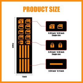 awlbed Pack-1 Car Control Switch Luminous Sticker, A Set of 20 Appliques Night Precise Positioning Car Button, Window Lift Portable Identification Sticker, Universal for Cars (Fluorescence Orange)