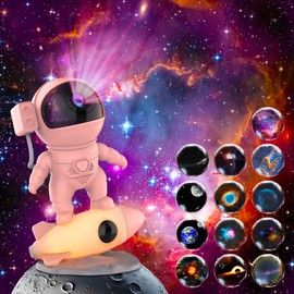 FlyLily Galaxy Projector, 12 in 1 HD Planetarium Astronaut Galaxy Projector for Bedroom, Galaxy Star Night Light Projector for Kids Adults Gaming Room/Party/Home Décor