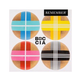 REMEMBER Boccia Wooden Boccia (8 x Wooden Boccias + 1 x Wooden Ball + 1 x Cotton Bag)