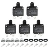 sourcing map 5PCS 3A Thermal Circuit Breakers, 125/250V AC,32V DC