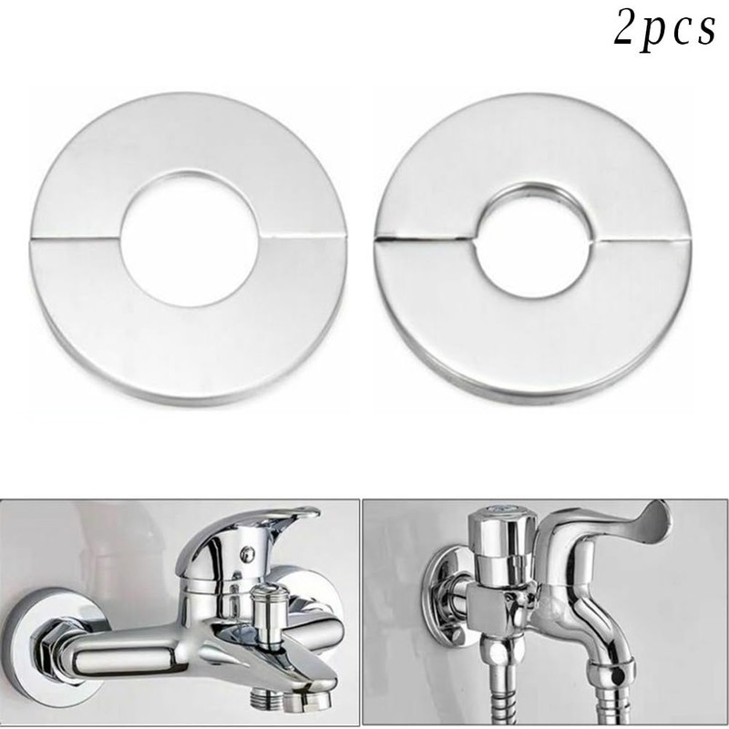 Stainless Steel Water Pipe Wall Covers Bathroom Shower Faucet Decorative