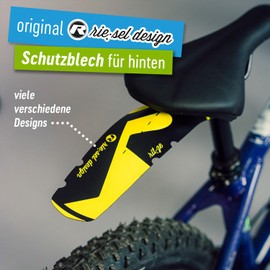 Riesel Design - rit:ze - 2 x Mudguard for the Saddle/Road Bike Rear Mudguard - Easy to Install Bicycle Mudguard/Rear Wheel Mudguard for Any Wheel Size (Neon Yellow)