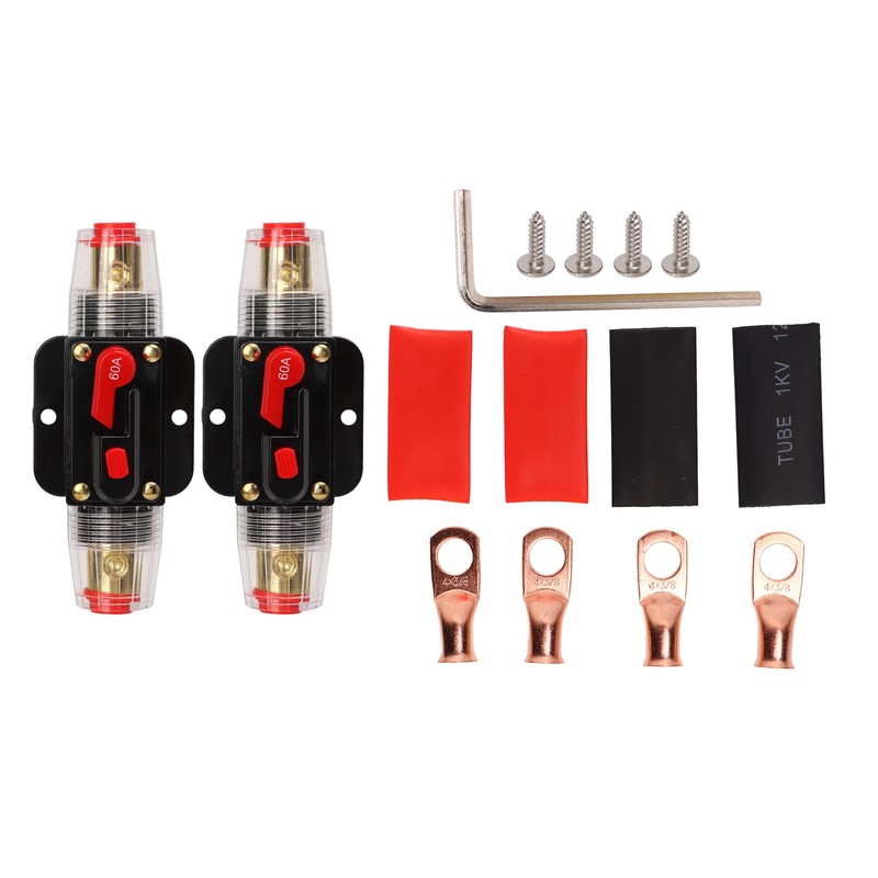 12‑24V Inline Circuit Breaker with Manual Reset Fuse Holder Battery