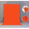 LYLYCTY 5x7FT Orange Screen Backdrop for Photography Solid Color Photoshoot