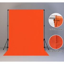 LYLYCTY 5x7FT Orange Screen Backdrop for Photography Solid Color Photoshoot Background High Density Portrait Screen Studio Art Props