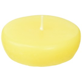 Zest Candle 24-Piece Floating Candles, 2.25-Inch, Yellow