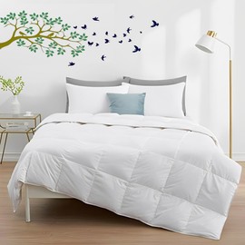Twin XL Comforter Set - White Comforter - 1 Piece Comforter (68"x92") - Down Alternative 100% Microfiber Warm Bedding Comforter - Soft and Comfortable - Twin XL Size Bedding Comforter - White