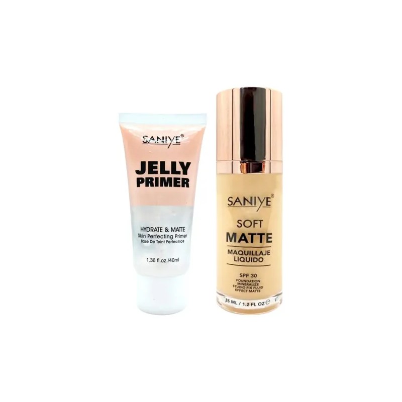 Set De Maquillaje : Base Liquida Soft Matte Spf 30