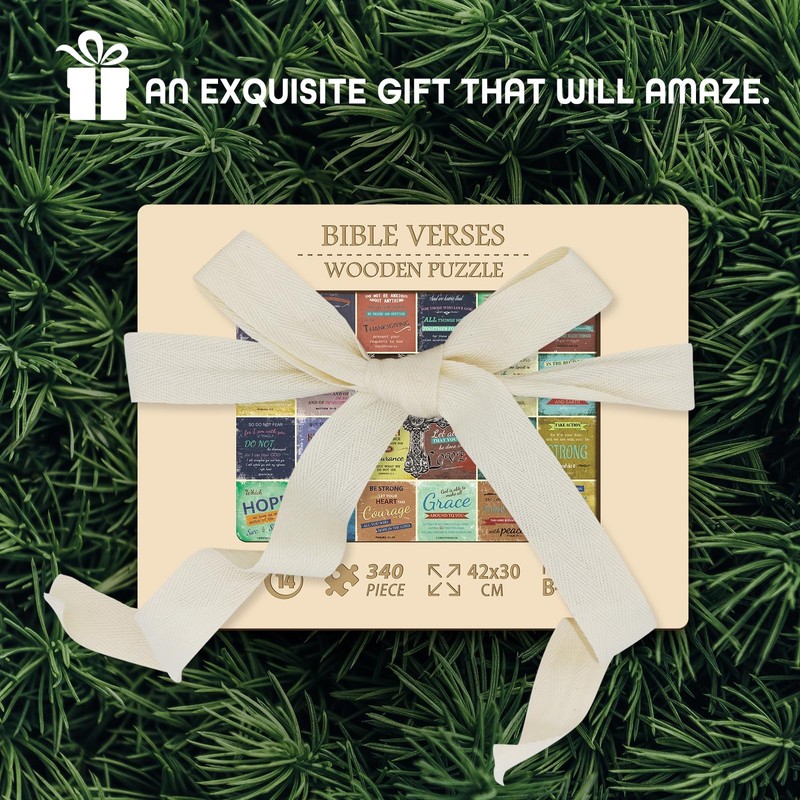 Wooden Bible Puzzle for Adult, Christian Religious Wooden Puzzles, Inspirational