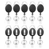 10 Pieces Retractable Badge Holder, with Carabiner Stainless Steel Reel