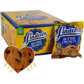 Linden's Butter Crunch Cookies- 3 Cookies Per Pack- 18 Packs - With Exclusive InPrimeTime Cookie Heart Magnet