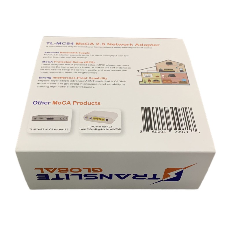 MoCA 2.5 with 2 Gigabit Ethernet Ports - Ethernet Over