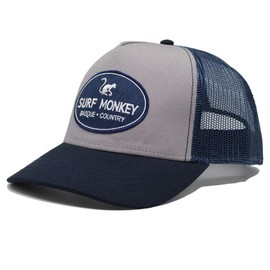 DRESSED IN MUSIC PLAY WITH ME Trucker Cap - Semicircular Visor - Snapback Closure - 5-Panel Design - Men's One Size, blue