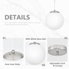 KoKo&Yukina 8 Inch Globe Pendant Lighting for Kitchen Island Mid
