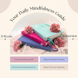 Her Vibe Journal | 13-Week Guided Mindfulness Journal for Women | Fresh Daily Prompts, Activities & Inspiration | Elegant Design & Dreamy Illustrations | Nurture Self-Love & Wellness | A5 Size | Premium Gift Box Included