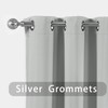UPOPO Light Grey Room Darkening Curtains 54 inches Long Window
