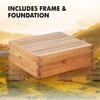 beeknows 10 Frame Medium Super Beehive Box Wax Coated Bee