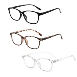 SHUNXI Nearsighted Glasses Distance Myopia Glasses Lightweight For Men Women (Transparent-Black-Tortoise, -1.75, Diopters)