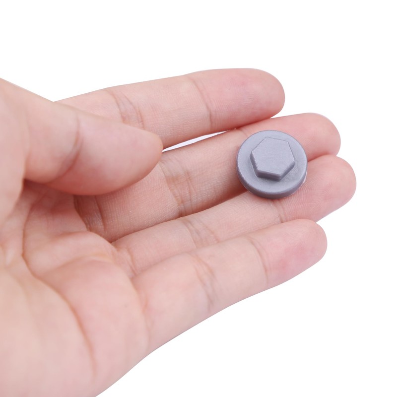 400 Pack Silver Gray Roofing Screw Caps – Durable Plastic