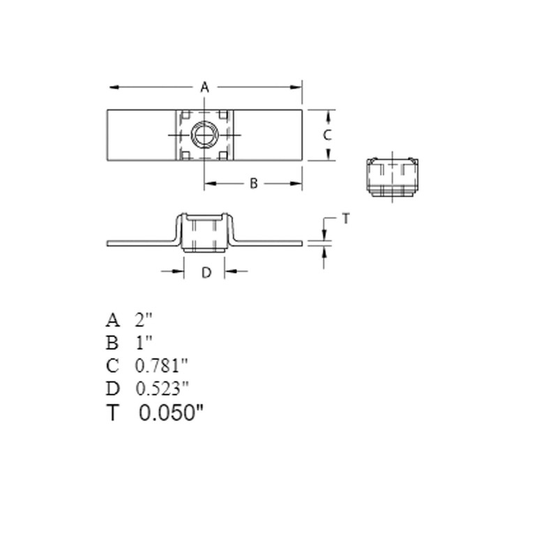 5/16-24 Floating Cage Nut - 10 Pcs Weld Nuts with