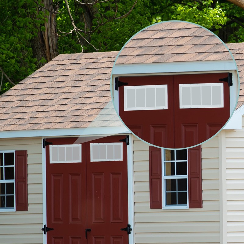 Tandefio 2 Pk 10''x23'' White Flush Mount Shed Window with