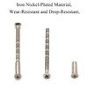 M4 Door Handle Screws and Sleeve Kit Nickel Plated Fixing