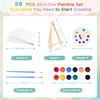 4 Pack 8x10 Inch Canvas and Easel Set, Sip and