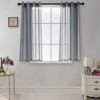 CUCRAF Grey Voile Curtains Faux Linen Look Semi Transparent Net