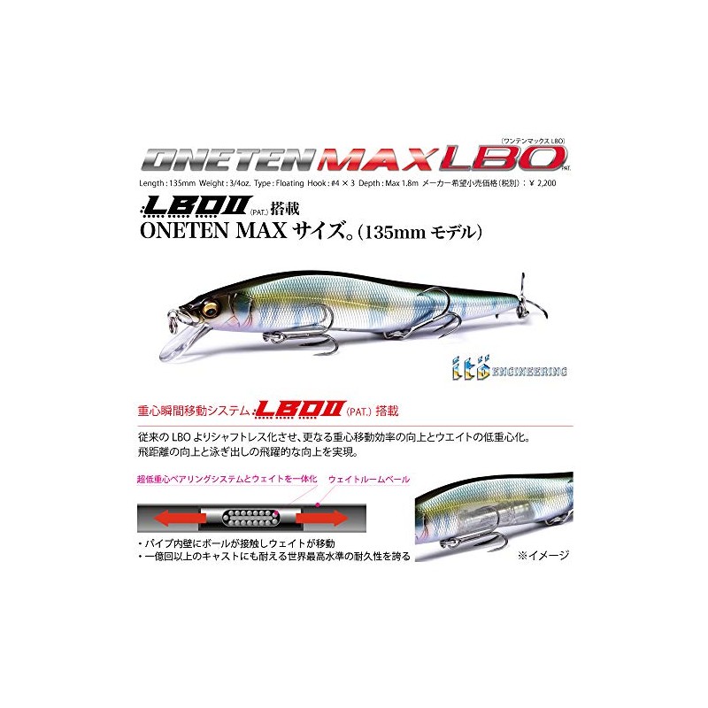 Megabass Lure ONETEN Max LBO Kohoku Natural