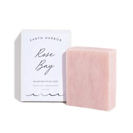 Earth Harbor | ROSE BAY Balancing Facial Soap | Gentle & Sensitive | Australian Pink Clay | Synthetic-Free + Zero-Waste