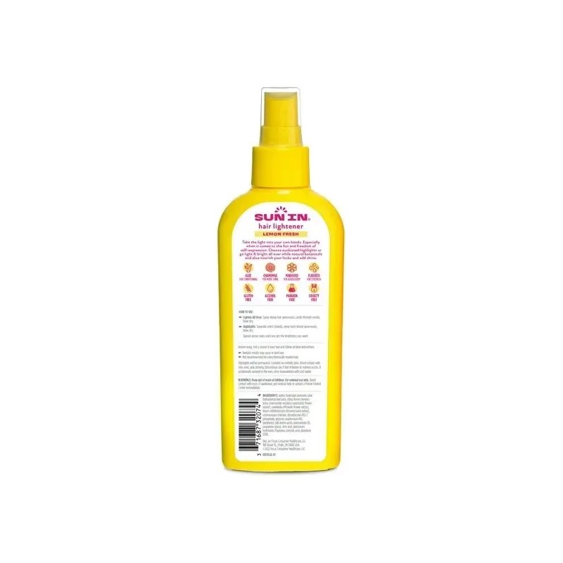 Aclarador De Cabello Sun in, Limón, 4.7 Onzas De Sun-in