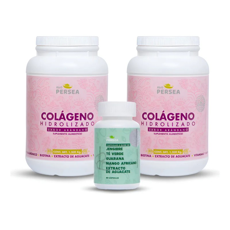 A&g Persea- 2 Colageno Hidrolizado Sabor Arandano 1.2 Kg C/u