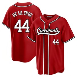Custom Mens/Women/Youth Cincinnati Red Elly DE LA Cruz Seattle Baseball Stitched T-Shirt for Sports Fan