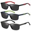 SUNAMOY 3 Pack Bifocal Sunglasses for Men Women Sports Wide/Big/Large