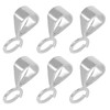 Murtenze 6 Pack Sterling Silver Slider Pendant Clasp, 925 Silver