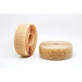 Light Beige 50mm Sew-on Hook & Loop Tape Alfatex® Brand supplied by the Velcro Companies - Various Lengths (Length: 1m)