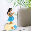 Blue Solar Powered Dancing Figures Decoration -Hawaii Shaking Head Ornaments