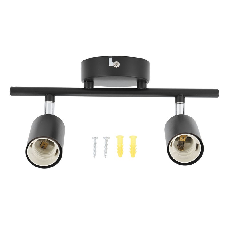 Flush Mount Ceiling Track Light Holder 2 Light Rotating Adjustable