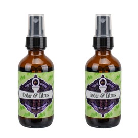 Bourbon Royalty Royal Throne Before You Go 4 Ounce Glass Bottle Scented Toilet Bowl Bathroom Spritz Spray, Cedar & Citrus, Green, 2 Pack