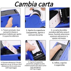 Red 8 Digit Price Labelling Kit Labels Stickers Price Labels Manual Labeling Machine Price Labelling Tool with Replacement Ink [Blue]