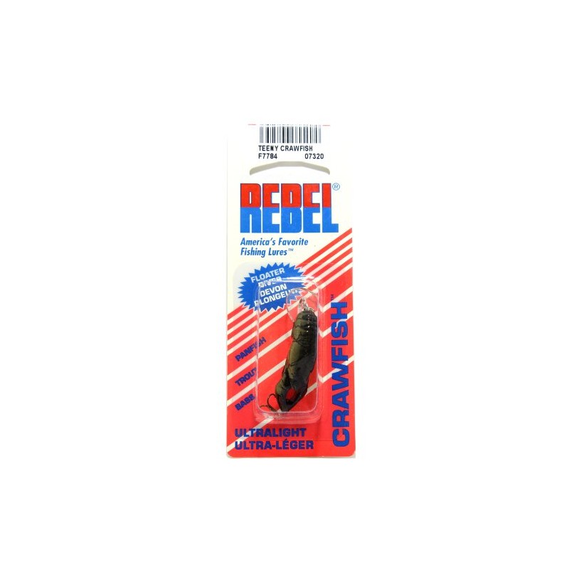 Rebel F77-84 Teeny Wee Craw, 1/10-Ounce, 1-1/2-Inch, Moss Crawfish