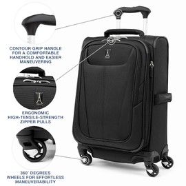 Travelpro Maxlite 5 Softside Expandable Luggage with 4 Spinner Wheels, Lightweight Suitcase, Men and Women